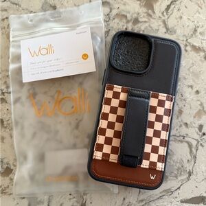 Wallis Black and Brown Checkered Phone Case